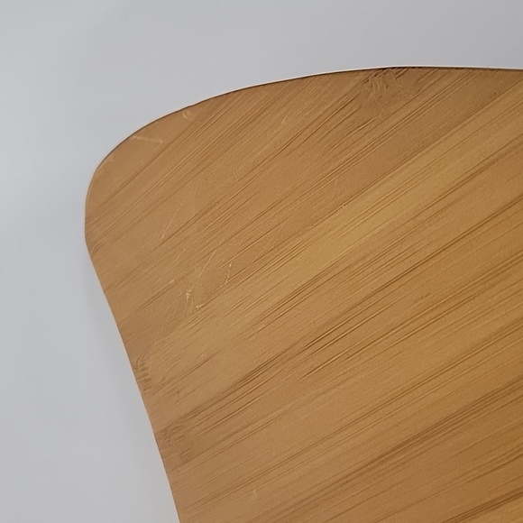 20" Bamboo Staved Cutting Board CheeseServing Platter Leaf Shaped Hidde - Picture 8 of 11